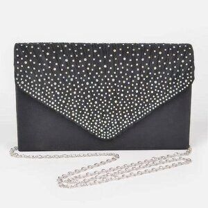 Rhinestone Satin Party Clutch